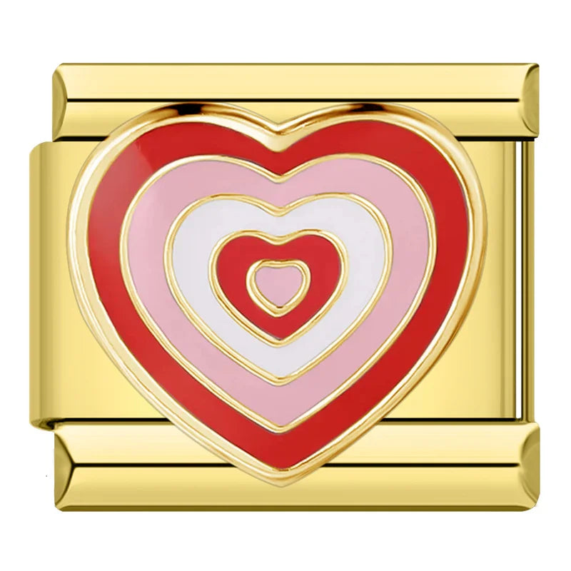 Red Love Heart - Gold