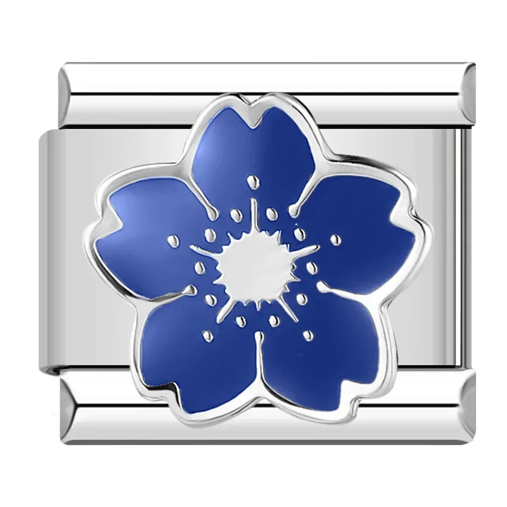 Blue Flower - Silver